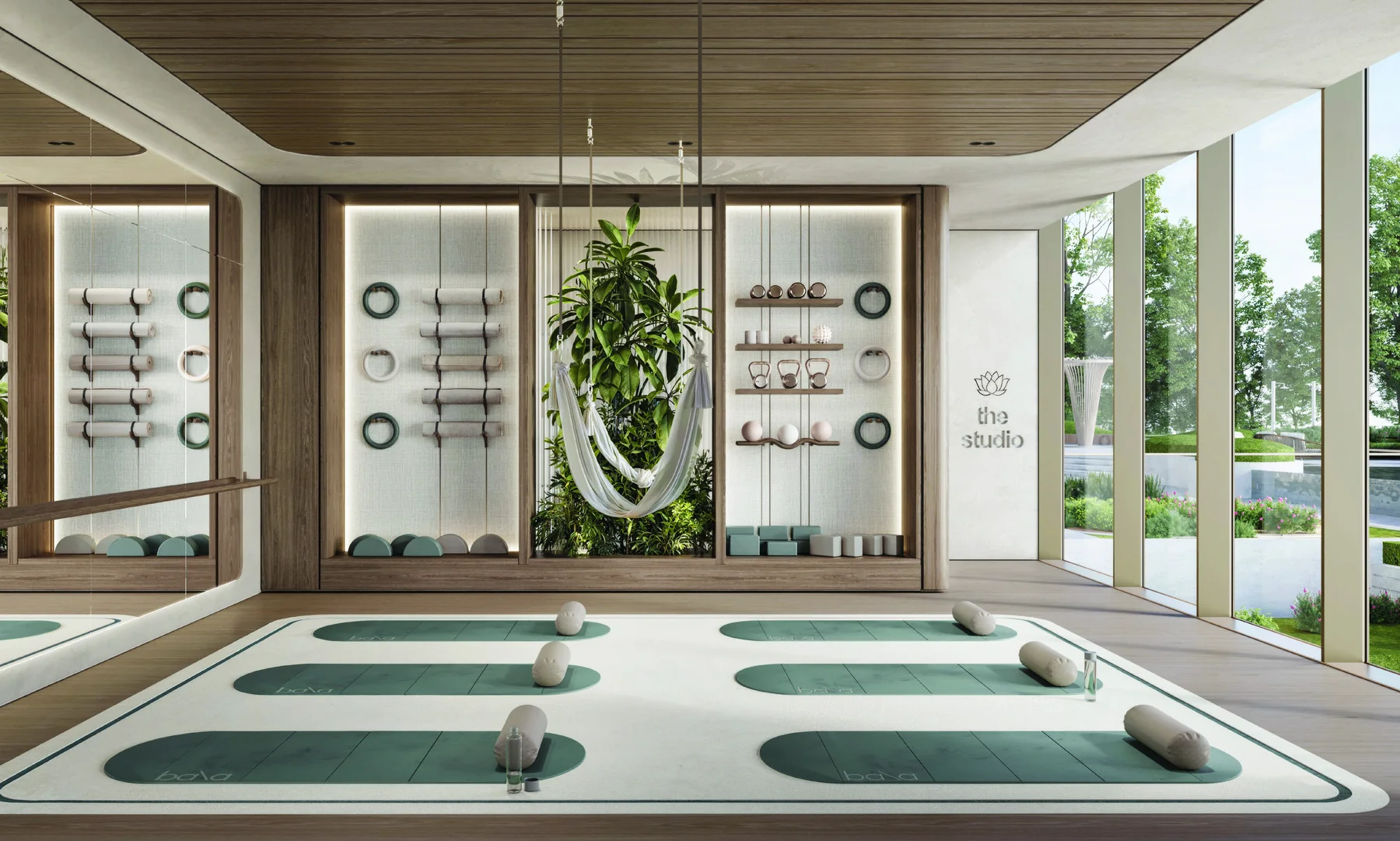 Wellness and yoga studio at Nura